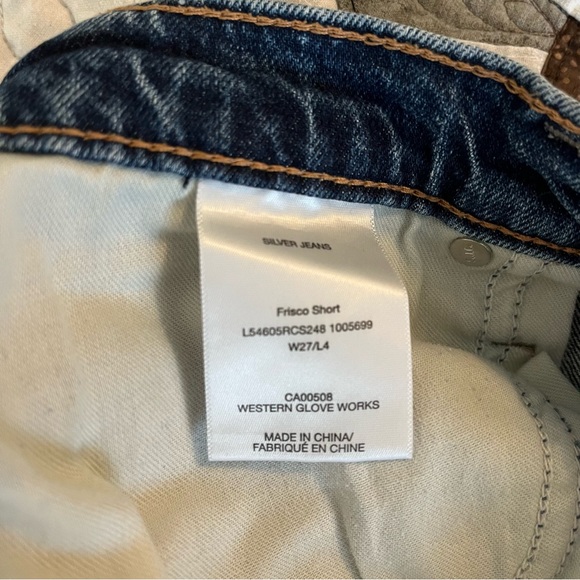 Silver Jean Shorts Size 27 - Picture 2 of 3